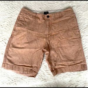 J Crew Flat Front Tan Shorts